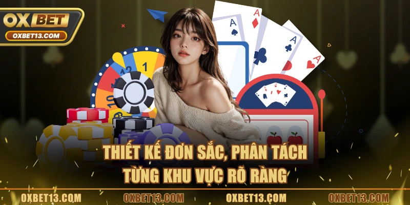 Thiết kế đơn sắc, phân tách từng khu vực rõ ràng